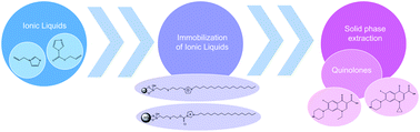 Graphical abstract: Immobilized imidazolium-based ionic liquids in C18 for solid-phase extraction