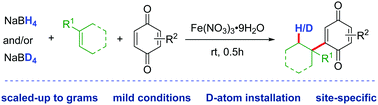 Graphical abstract: A free radical alkylation of quinones with olefins