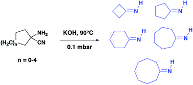 Graphical abstract: Synthesis of N-unsubstituted cycloalkylimines containing a 4 to 8-membered ring