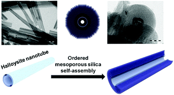 Graphical abstract: Templated self-assembly of ordered mesoporous silica on clay nanotubes