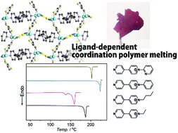 Graphical abstract: Crystal melting and glass formation in copper thiocyanate based coordination polymers