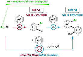 Graphical abstract: Copper-catalyzed arylstannylation of arynes in a sequence