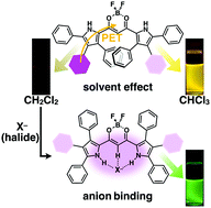 Graphical abstract: Multiply aryl-substituted dipyrrolyldiketone boron complexes exhibiting anion-responsive emissive properties