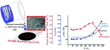 Graphical abstract: Rapid growth of fully-inorganic flexible CaxCoO2 thin films from a ligand free aqueous precursor ink for thermoelectric applications