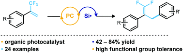Graphical abstract: Metal-free defluorinative arylation of trifluoromethyl alkenes via photoredox catalysis