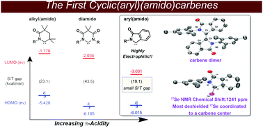 Graphical abstract: Cyclic (aryl)(amido)carbenes: pushing the π-acidity of amidocarbenes through benzannulation