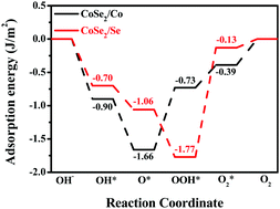 Graphical abstract: Surface chemical state evaluation of CoSe2 catalysts for the oxygen evolution reaction