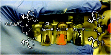 Graphical abstract: Heteroleptic diphosphenes and arsaphosphenes bearing neutral and anionic N-heterocyclic carbenes