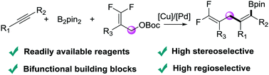 Graphical abstract: The dual-catalyzed boryldifluoroallylation of alkynes: an efficient method for the synthesis of skipped gem-difluorodienes
