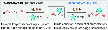 Graphical abstract: One simple Ir/hydrosilane catalytic system for chemoselective isomerization of 2-substituted allylic ethers