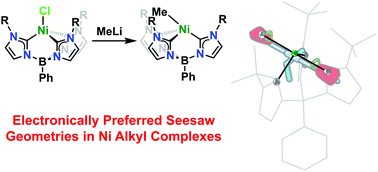 Graphical abstract: Nickel(ii)-methyl complexes adopting unusual seesaw geometries