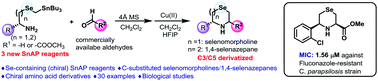 Graphical abstract: SnAP reagents for the synthesis of selenomorpholines and 1,4-selenazepanes and their biological evaluation