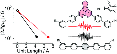 Graphical abstract: A diarylethene annulated isomer as a highly-conductive molecular wire evaluated by the exchange interaction between two nitroxides