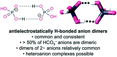 Graphical abstract: Antielectrostatically hydrogen bonded anion dimers: counter-intuitive, common and consistent