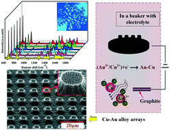 Graphical abstract: Hierarchical growth and morphological control of ordered Cu–Au alloy arrays with high surface enhanced Raman scattering activity
