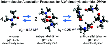 Graphical abstract: Anti-parallel dimer and tetramer formation of cyclic and open structure tertiary amides, N-methyl-2-pyrrolidone and N,N-dimethylacetamide, in solution of a non-polar solvent, benzene