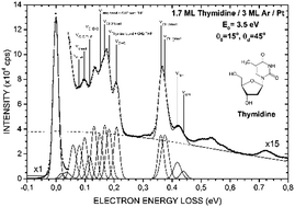 Graphical abstract: Low energy (1–19 eV) electron scattering from condensed thymidine (dT) I: absolute vibrational excitation cross sections