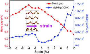 Graphical abstract: Strain engineering of the electronic and transport properties of monolayer tellurenyne