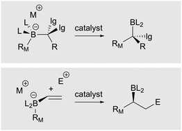 Graphical abstract: Reactions of organoboron compounds enabled by catalyst-promoted metalate shifts