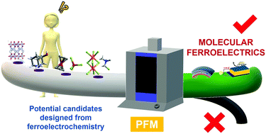 Graphical abstract: PFM (piezoresponse force microscopy)-aided design for molecular ferroelectrics