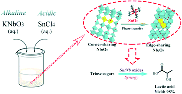 Graphical abstract: Tin modified Nb2O5 as an efficient solid acid catalyst for the catalytic conversion of triose sugars to lactic acid