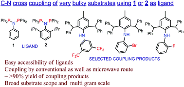 Graphical abstract: Facile Buchwald–Hartwig coupling of sterically encumbered substrates effected by PNP ligands