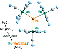 Graphical abstract: [Pb{Mn(CO)5}3][AlCl4]: a lead-manganese carbonyl with AlCl4-linked PbMn3 clusters