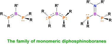 Graphical abstract: Structural and spectroscopic analysis of a new family of monomeric diphosphinoboranes