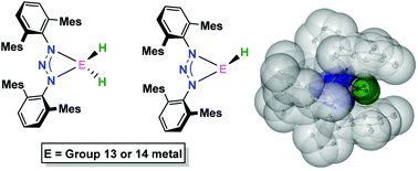 Graphical abstract: Kinetic stabilization of low-oxidation state and terminal hydrido main group metal complexes by a sterically demanding N,N′-bis(2,6-terphenyl)triazenide