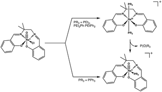Graphical abstract: Steric influence of salicylaldehyde-based Schiff base ligands on the formation of trans-[Re(PR3)2(Schiff base)]+ complexes