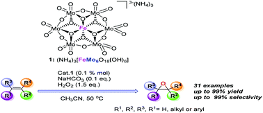 Graphical abstract: Highly selective and efficient olefin epoxidation with pure inorganic-ligand supported iron catalysts