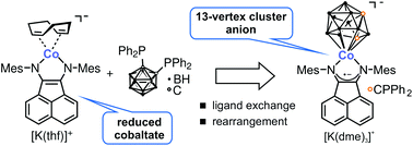 Graphical abstract: Direct synthesis of an anionic 13-vertex closo-cobaltacarborane cluster