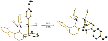 Graphical abstract: Palladium-mediated intramolecular dearomatization of ligated dialkylterphenyl phosphines