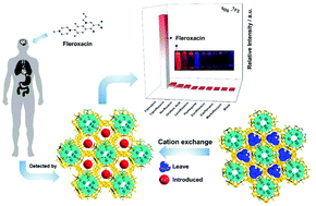 Graphical abstract: A highly sensitive and selective “turn-on” fluorescent probe for detection of fleroxacin in human serum and urine based on a lanthanide functionalized metal–organic framework