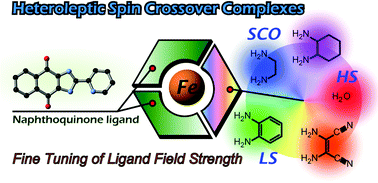 Graphical abstract: Heteroleptic iron(ii) complexes with naphthoquinone-type ligands