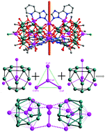 Graphical abstract: A novel sandwich shaped {CoIII2CoII12MoV24} cluster with a CoII4 triangle encapsulated in two capped CoIIICoII4MoV12O40 fragments