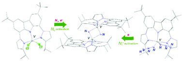 Graphical abstract: Synthesis, characterization, DFT calculations, and reactivity study of a nitrido-bridged dimeric vanadium(iv) complex