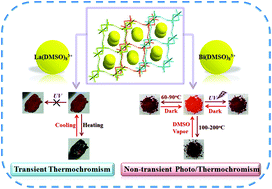 Graphical abstract: Non-transient thermo-/photochromism of iodobismuthate hybrids directed by solvated metal cations