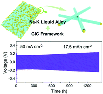 Graphical abstract: A graphite intercalation compound associated with liquid Na–K towards ultra-stable and high-capacity alkali metal anodes