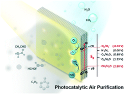 Graphical abstract: Status and challenges in photocatalytic nanotechnology for cleaning air polluted with volatile organic compounds: visible light utilization and catalyst deactivation