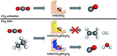 Graphical abstract: Supported FexNiy catalysts for the co-activation of CO2 and small alkanes