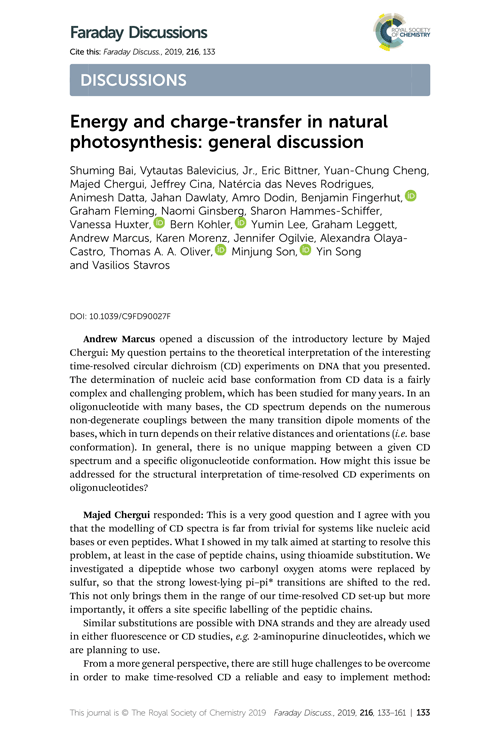 Energy and charge-transfer in natural photosynthesis: general discussion