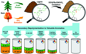 Graphical abstract: A comparative study of secondary depolymerization methods on oxidized lignins