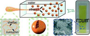 Graphical abstract: Controlled co-precipitation of biocompatible colorant-loaded nanoparticles by microfluidics for natural color drinks