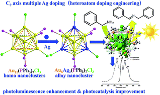 Graphical abstract: Tailoring the stability, photocatalysis and photoluminescence properties of Au11 nanoclusters via doping engineering