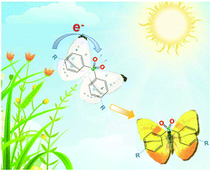 Graphical abstract: Photoresponsive sulfone-based molecules: photoinduced electron transfer and heat/air-stable radicals in the solid state