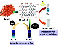 Graphical abstract: Nitrogen-doped fluorescent graphene nanosheets as visible-light-driven photocatalysts for dye degradation and selective sensing of ascorbic acid