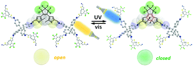 Graphical abstract: Diarylethene-based conjugated polymer networks for ultrafast photochromic films
