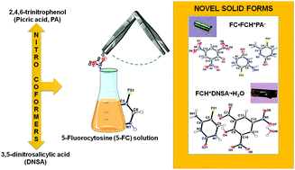 Graphical abstract: Supramolecular synthesis and characterization of crystalline solids obtained from the reaction of 5-fluorocytosine with nitro compounds