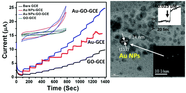 Graphical abstract: Synergic effect of plasmonic gold nanoparticles and graphene oxide on the performance of glucose sensing